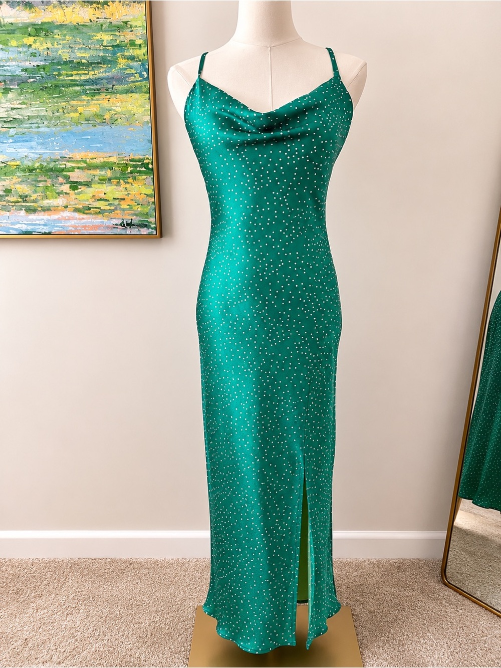 Paper Heart Slinky Slip Dress Small